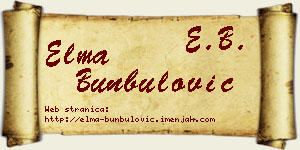 Elma Bunbulović vizit kartica